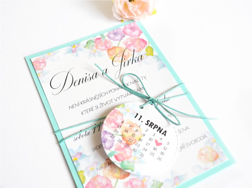Svatební oznámení spring time s visačkou — foto 3