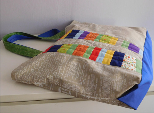 Parádní nákupka - patchwork na režné — foto 3