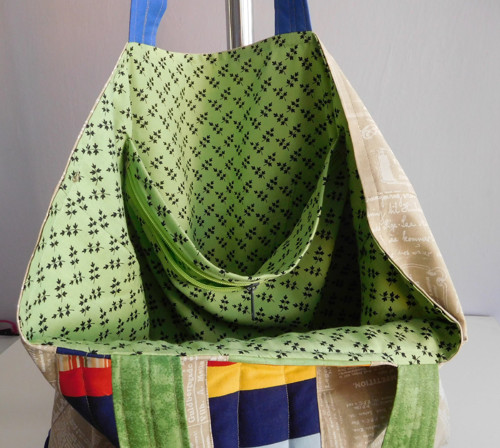 Parádní nákupka - patchwork na režné — foto 4