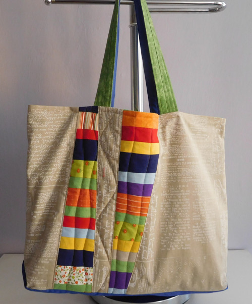 Parádní nákupka - patchwork na režné — foto 5