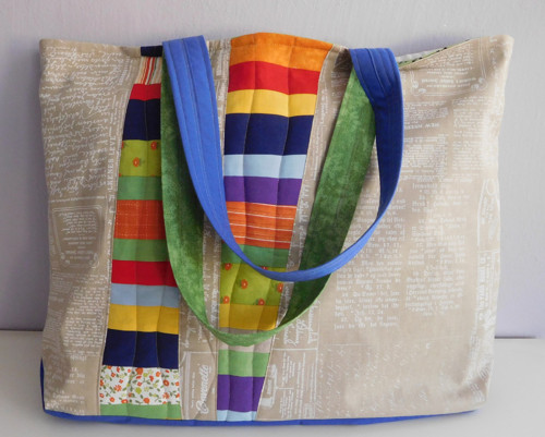 Parádní nákupka - patchwork na režné — foto 6