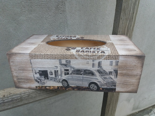 Krabička na kapesníčky barista — foto 5