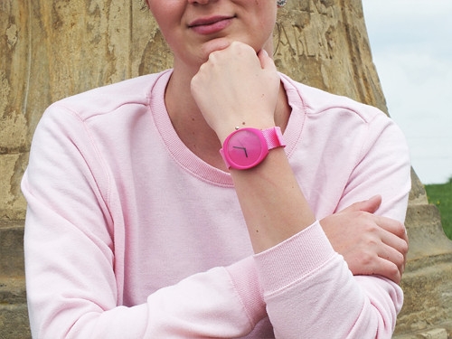 Designové hodinky duha magenta — foto 3