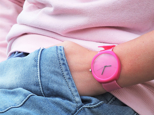 Designové hodinky duha magenta — foto 2