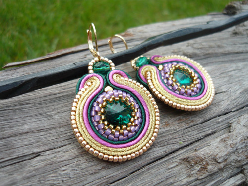 Soutache náušnice Orient Paradise — foto 2