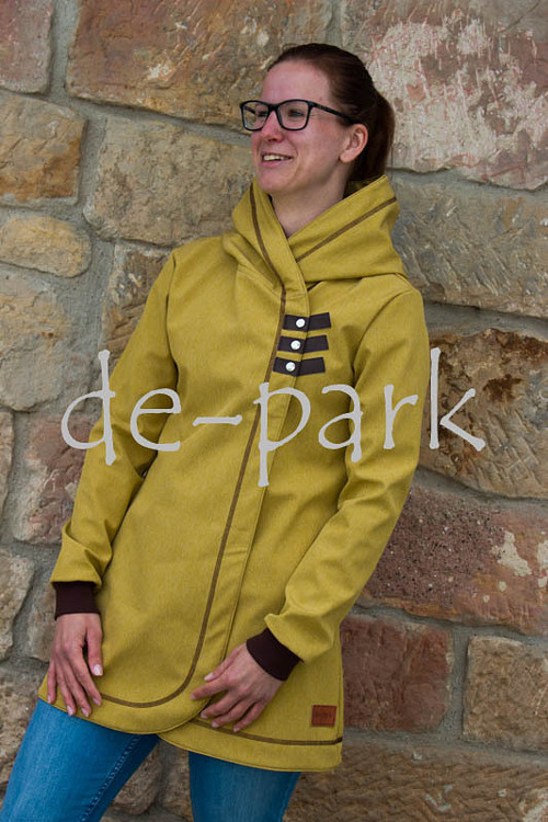Dámský softshellový cardigan - HOŘČICOVÝ — foto 4