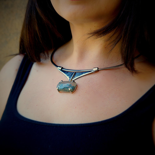 Nerezový náhrdelník .." Learning to fly " — foto 2