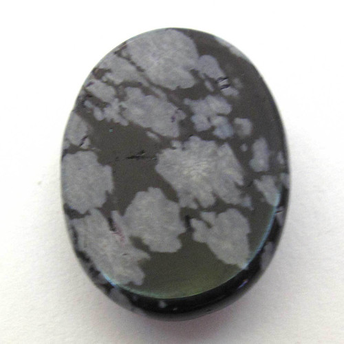 Kabošon vločkový obsidián ovál 20mm — foto 2