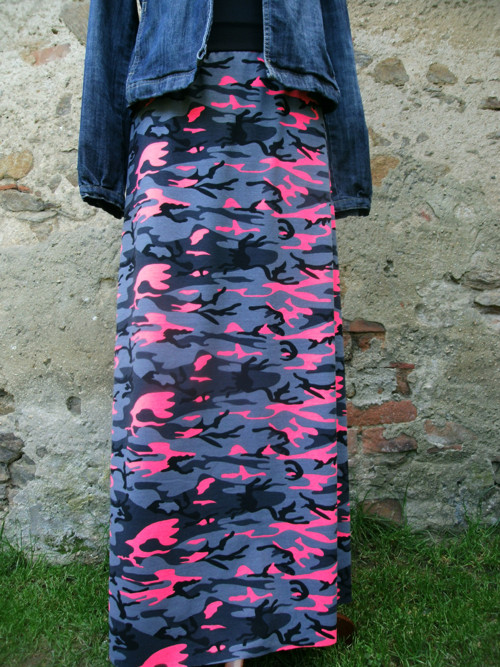 Maskáčka neon - maxi suknice — foto 4