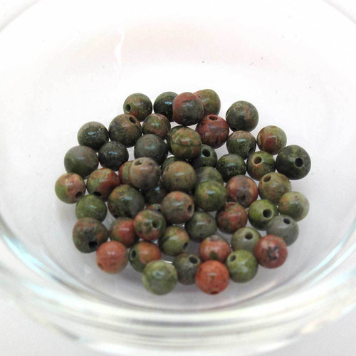 Korálky unakit kulaté 4mm (6ks) — foto 2