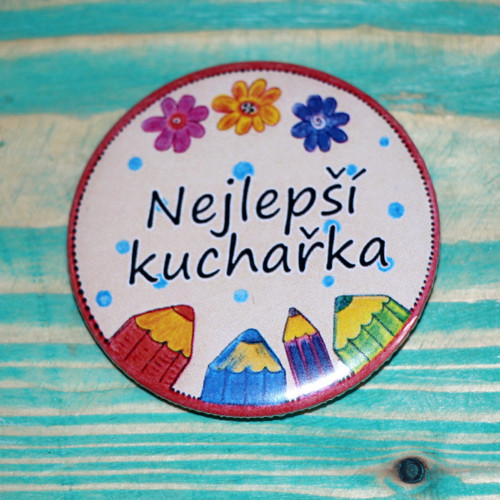 Odznáček VELKÝ 6 cm pro kuchařku — foto 2