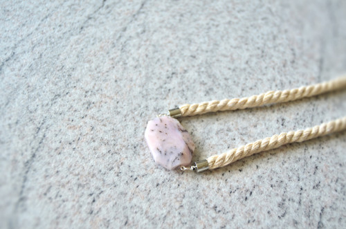 Náhrdelník Silver Thin Rope Lilac Opal — foto 2