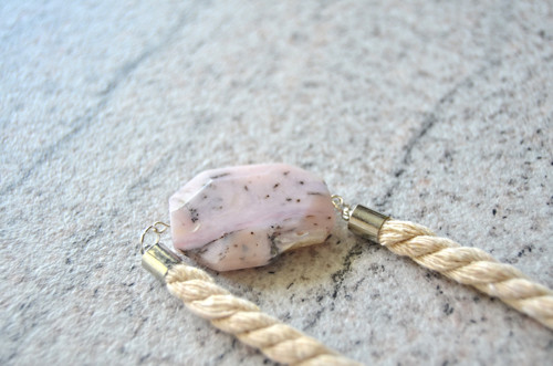 Náhrdelník Silver Thin Rope Lilac Opal — foto 3