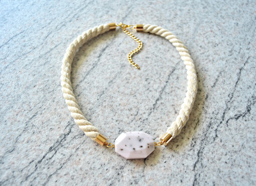 Náhrdelník SIMPLE ROPE GOLD OPAL — foto 3
