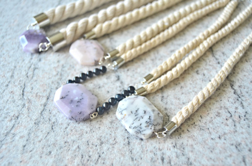Náhrdelník Black Beads Silver Opal — foto 5