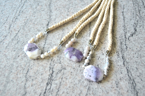 Náhrdelník Agate Beads Silver Opal — foto 2
