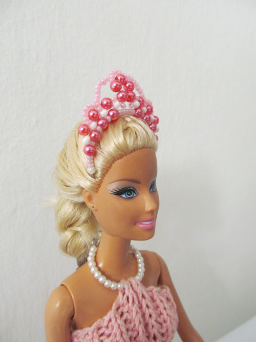 Čelenka pro Barbie - celorůžová — foto 2