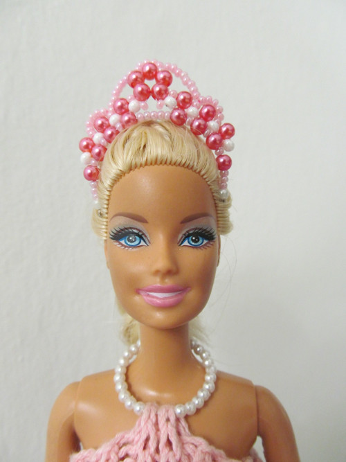 Čelenka pro Barbie - celorůžová — foto 3