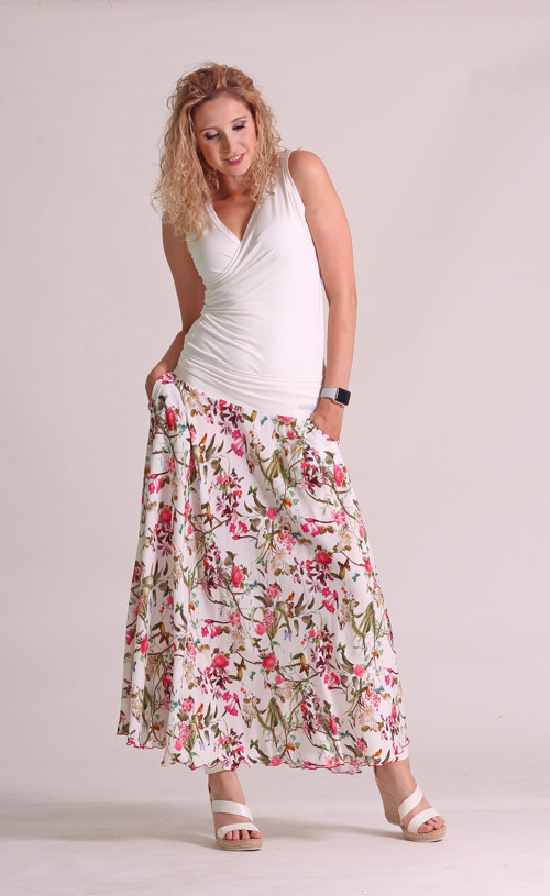 Polokolová barevná sukně — foto 3
