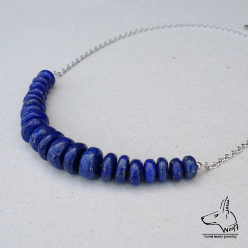 Lazhvard (lapis lazuli) - modrý náhrdelník — foto 2