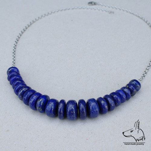 Lazhvard (lapis lazuli) - modrý náhrdelník — foto 4