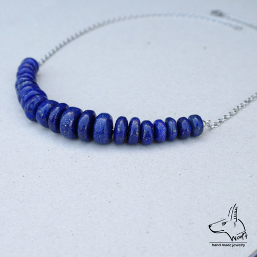 Lazhvard (lapis lazuli) - modrý náhrdelník — foto 5