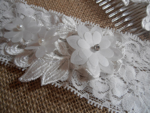 Svatební podvazek ivory — foto 4