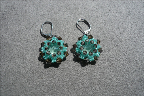Náušnice crystal mint — foto 2