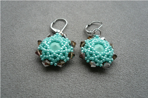 Náušnice crystal mint — foto 3