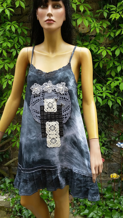 Boho, vintage s batikou, tunika/šatky — foto 5