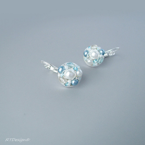 Náušničky WHITE & BLUE WEDDING — foto 2
