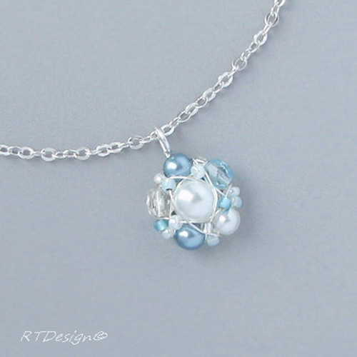 Náušničky WHITE & BLUE WEDDING — foto 5
