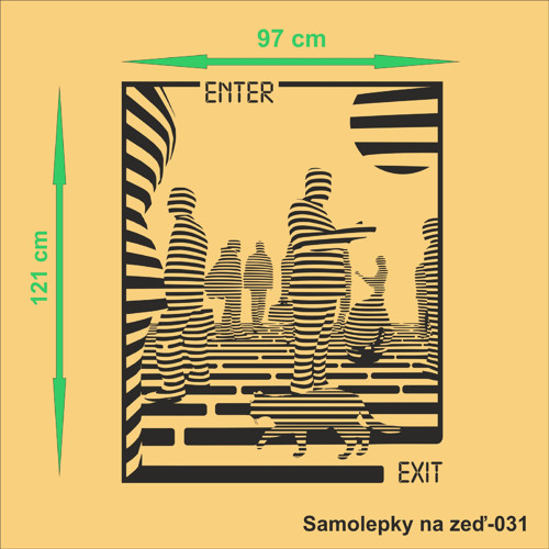 Samolepky na zeď-031, 97x121 cm — foto 2