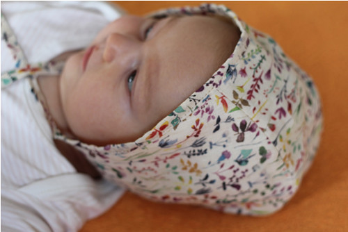 Lněný čepec / Bonnet Clever Like a Fox — foto 3