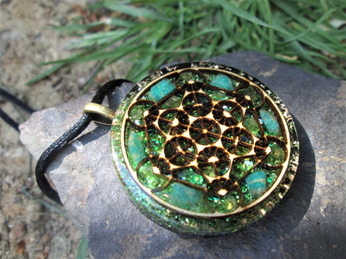 Org. šperk ,, Metatron klidu " s amazonitem — foto 3