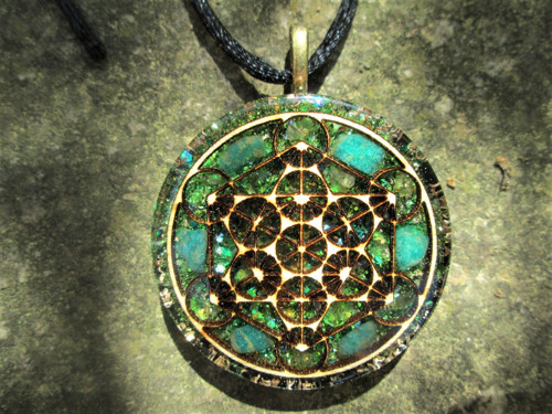 Org. šperk ,, Metatron klidu " s amazonitem — foto 5