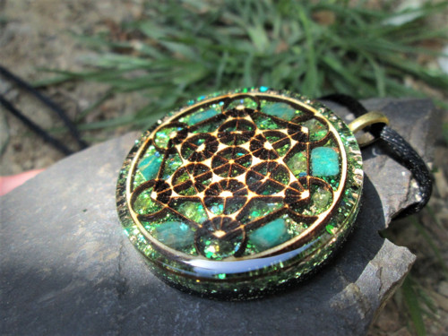Org. šperk ,, Metatron klidu " s amazonitem — foto 6
