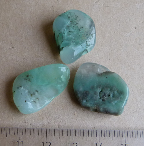 Chrysopras - 3 ks — foto 2