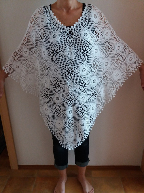 Bílé letní poncho — foto 2