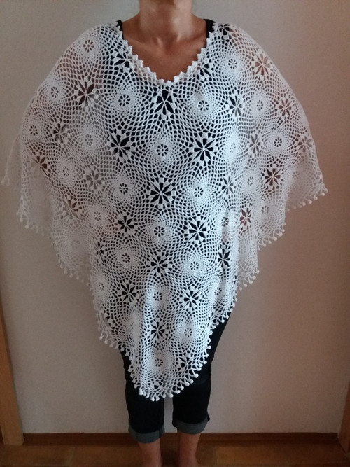 Bílé letní poncho — foto 4