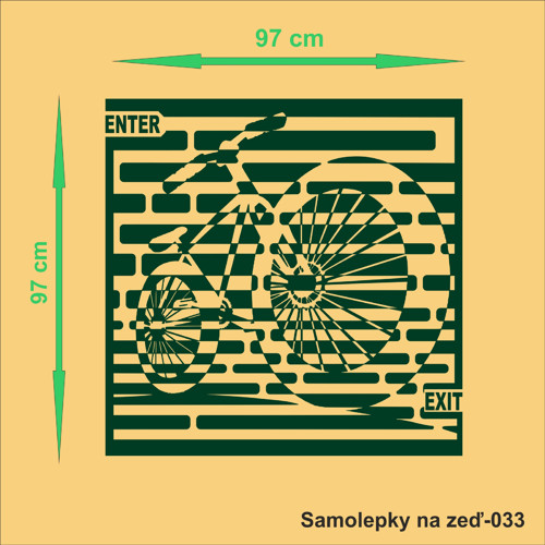 Samolepky na zeď-033, 97x97 cm — foto 2