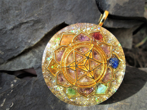 Org. šperk ,, Sri Yantra v čakrách " — foto 5