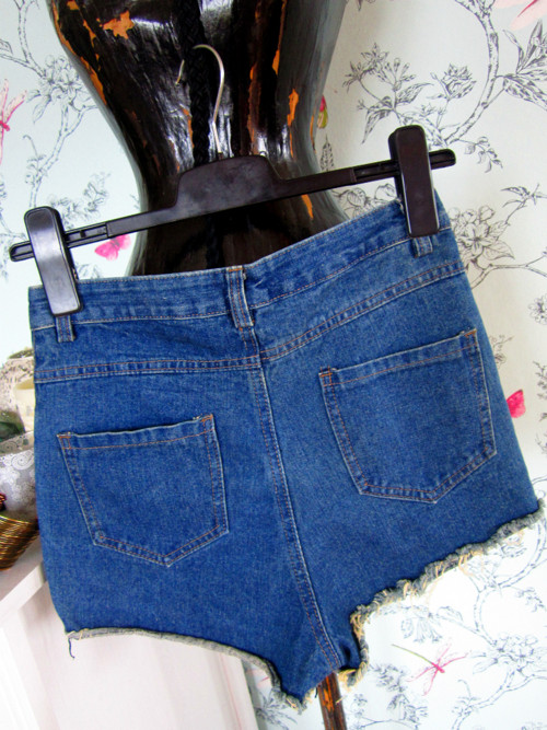 Boho jeans šortky — foto 4