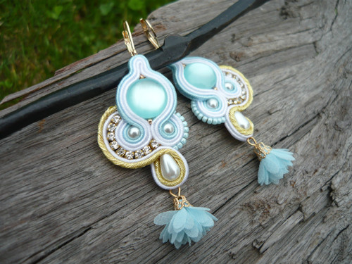 Soutache náušnice...Když nebe tančí — foto 2