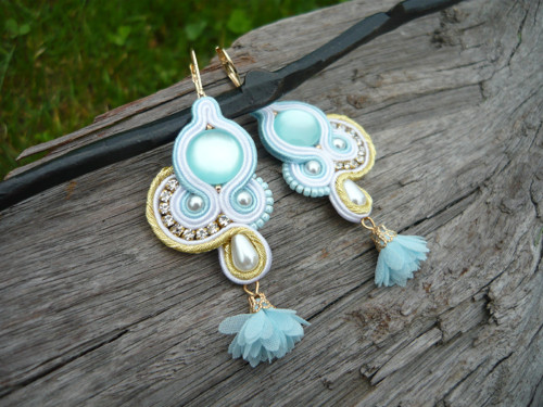 Soutache náušnice...Když nebe tančí — foto 3