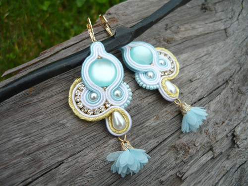 Soutache náušnice...Když nebe tančí — foto 4