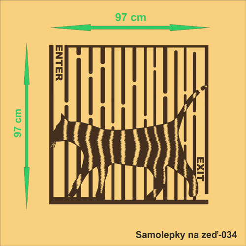 Samolepky na zeď-034, 97x97 cm — foto 2