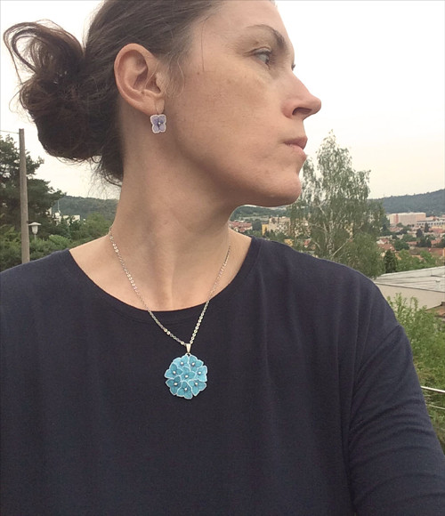 Přívěsek- kytička hortenzií — foto 5