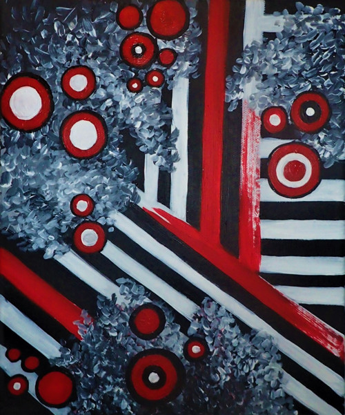 Rudo-černá abstrakce 25x30 — foto 2