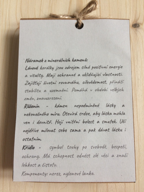 Náramek růženín a láva — foto 2